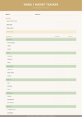 Weekly Budget Tracker Printable — Personal Finance PDF