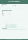 Monthly Fitness Progress Tracker Printable | Body & Strength PDF