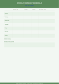 Weekly Workout Schedule Printable | Fitness Planner PDF