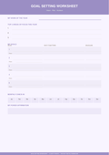 Annual Goal Setting Worksheet — Vision & Planning PDF